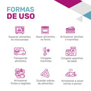 Potes Herméticos de Vidro Retangular MULTIFUNCIONAL – Kit com 10 Peças. - Tampas Herméticas.- Capacidade: 1040ml.