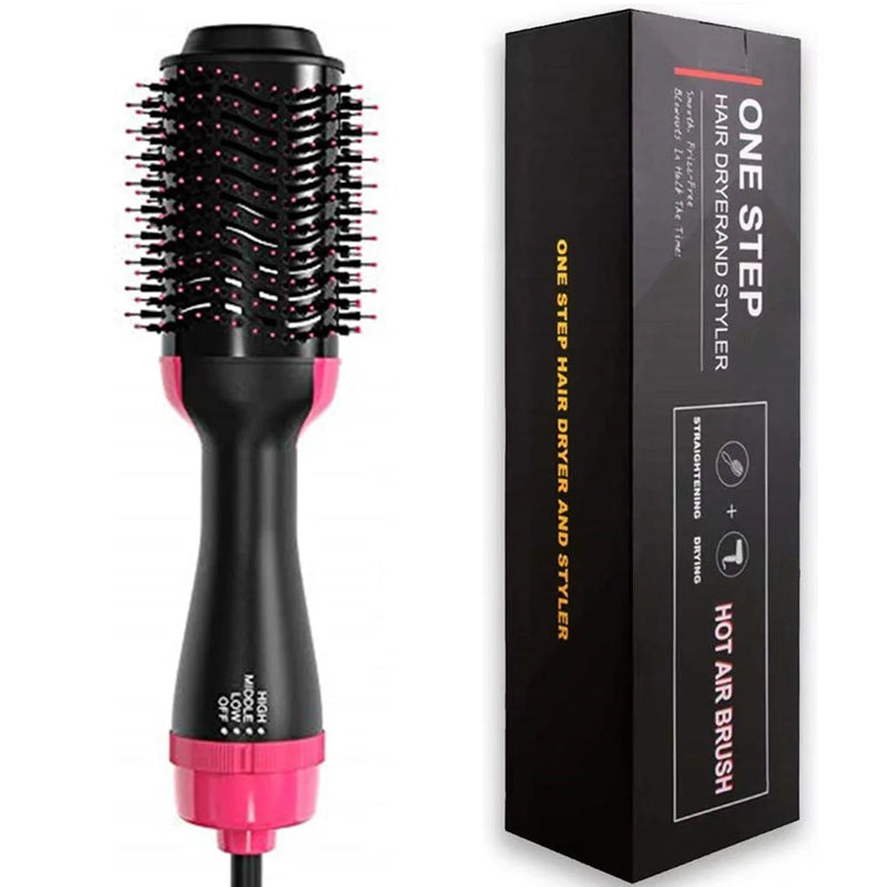 Escova Secadora Hair Genius 3 em 1, Com Pente Soprador Elétrico Para Alisamento e Modelagem de Cabelos.