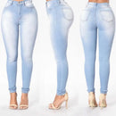 Calças de Jeans, Moda Atual Estilo Europeu e Americano com Elasticidade Modeladora de Cintura Alta, Design Desleixado Top.