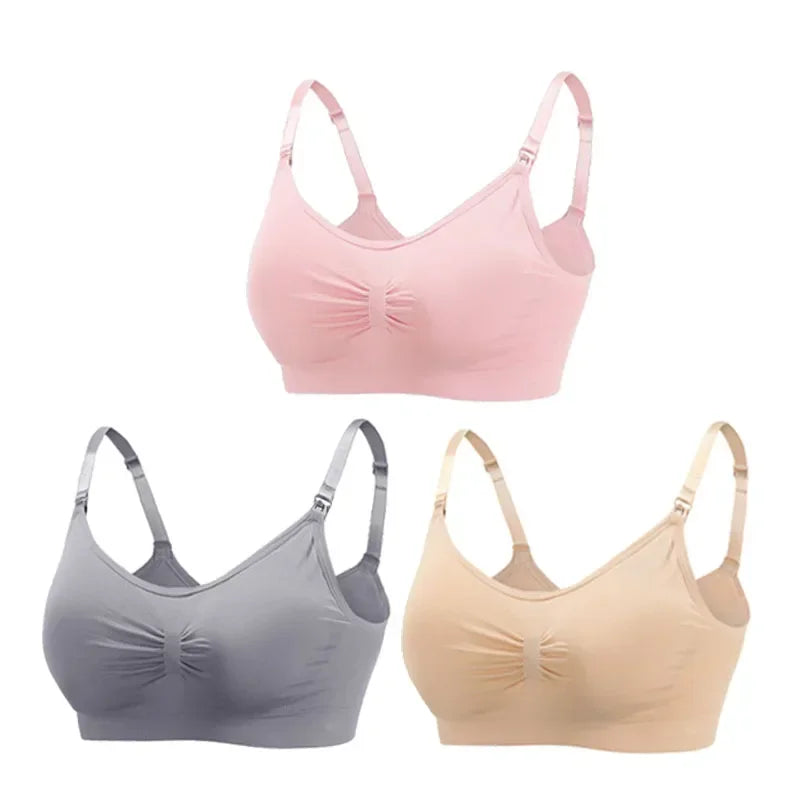 Sutiãs Para Mulheres Lactantes, Sustentação, Praticidade e Conforto Para as Mamães e Seus Bebês., 3 Peças.