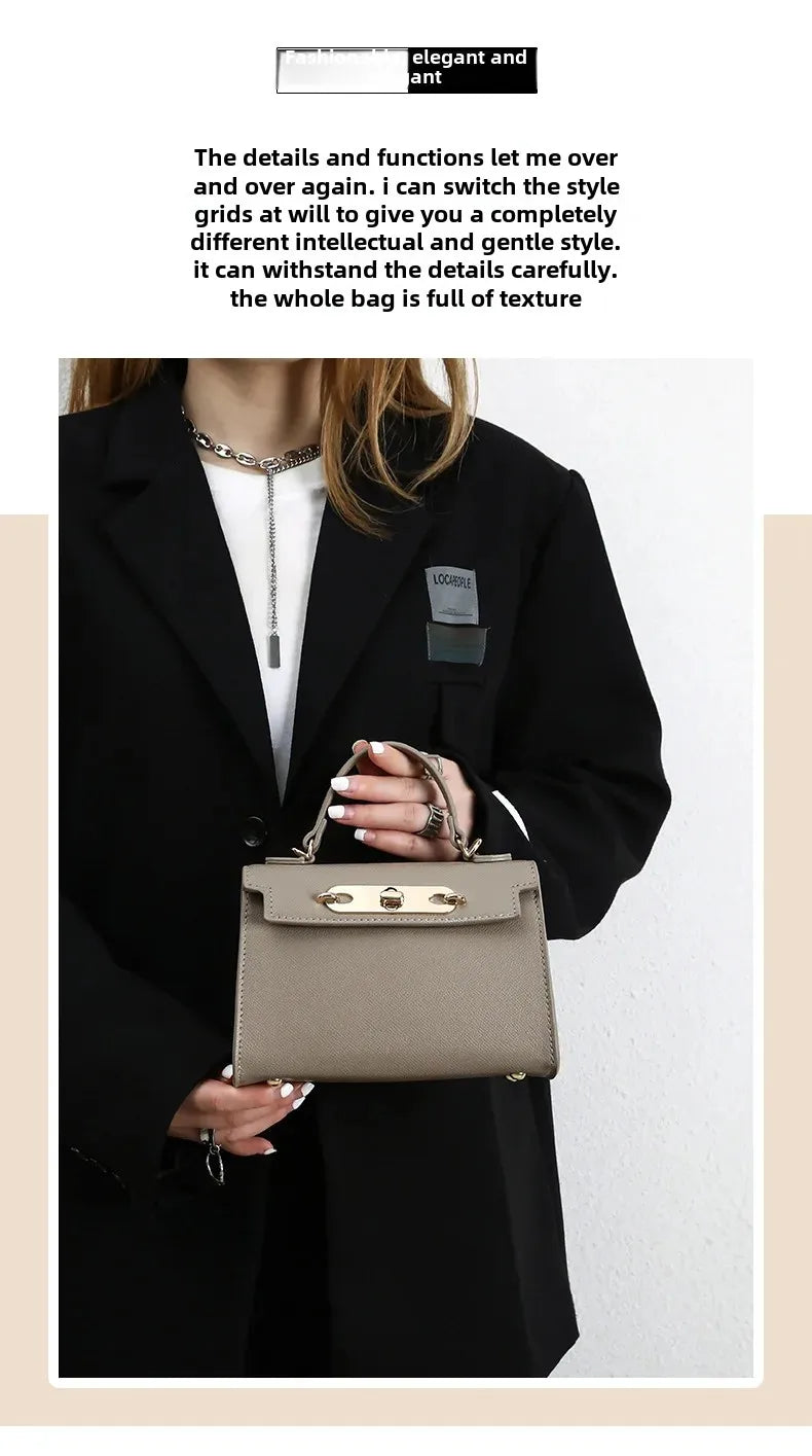 Bolsa de Ombro Único, Corrente de bloqueio, Tira Colo Cruzado, Moda Feminina Atual.