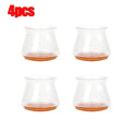 Feltros Antiruídos em Silicone Transparente Para pernas de Cadeiras- 16/4 Peças.