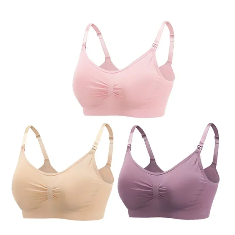 Sutiãs Para Mulheres Lactantes, Sustentação, Praticidade e Conforto Para as Mamães e Seus Bebês., 3 Peças.