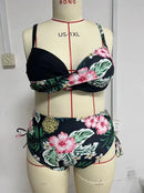 Conjunto Biquíni Estampado Tropical Beach Style Luxe - Moda Verão.