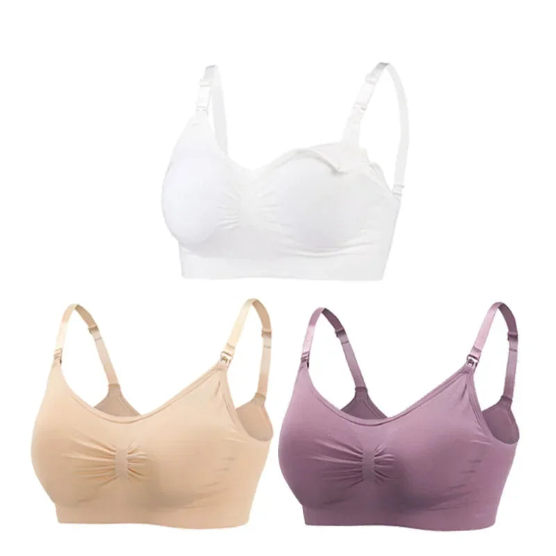 Sutiãs Para Mulheres Lactantes, Sustentação, Praticidade e Conforto Para as Mamães e Seus Bebês., 3 Peças.