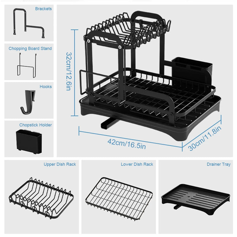 Escorredor de Pratos, Louças, Talheres e Utensílios de  Cozinha - Rack premium DuoDry.