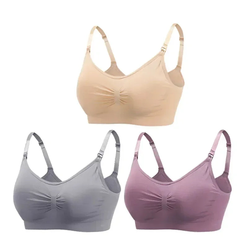Sutiãs Para Mulheres Lactantes, Sustentação, Praticidade e Conforto Para as Mamães e Seus Bebês., 3 Peças.