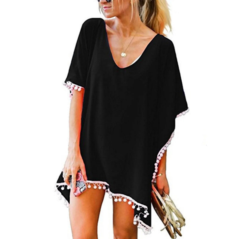 Saída de Praia Kaftan Glam Chiffon 2025 – Elegância e Conforto na Praia.