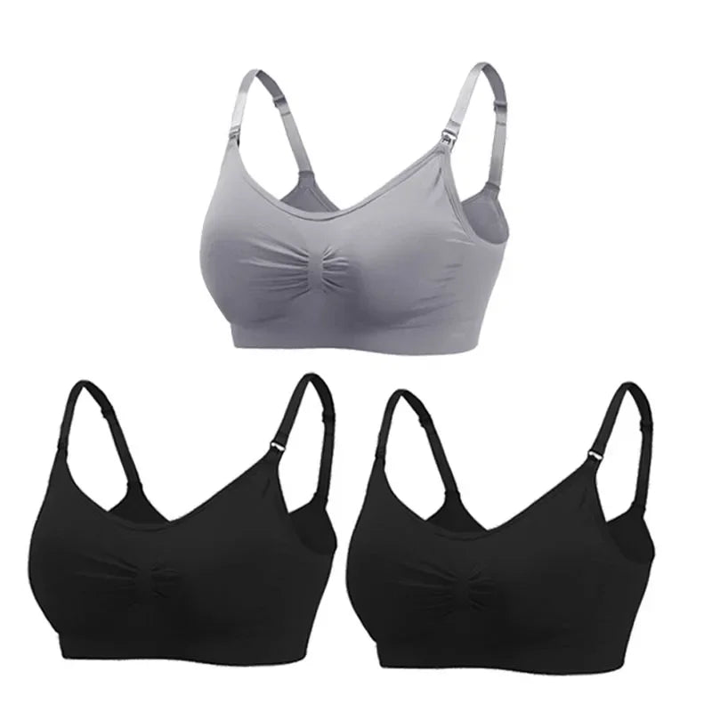 Sutiãs Para Mulheres Lactantes, Sustentação, Praticidade e Conforto Para as Mamães e Seus Bebês., 3 Peças.