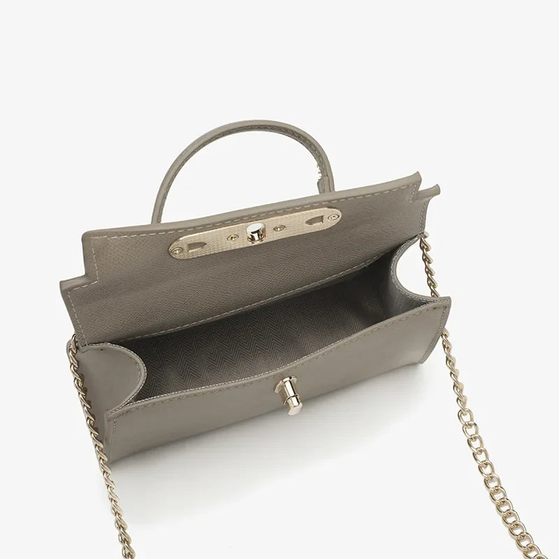 Bolsa de Ombro Único, Corrente de bloqueio, Tira Colo Cruzado, Moda Feminina Atual.