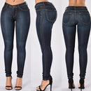 Calças de Jeans, Moda Atual Estilo Europeu e Americano com Elasticidade Modeladora de Cintura Alta, Design Desleixado Top.