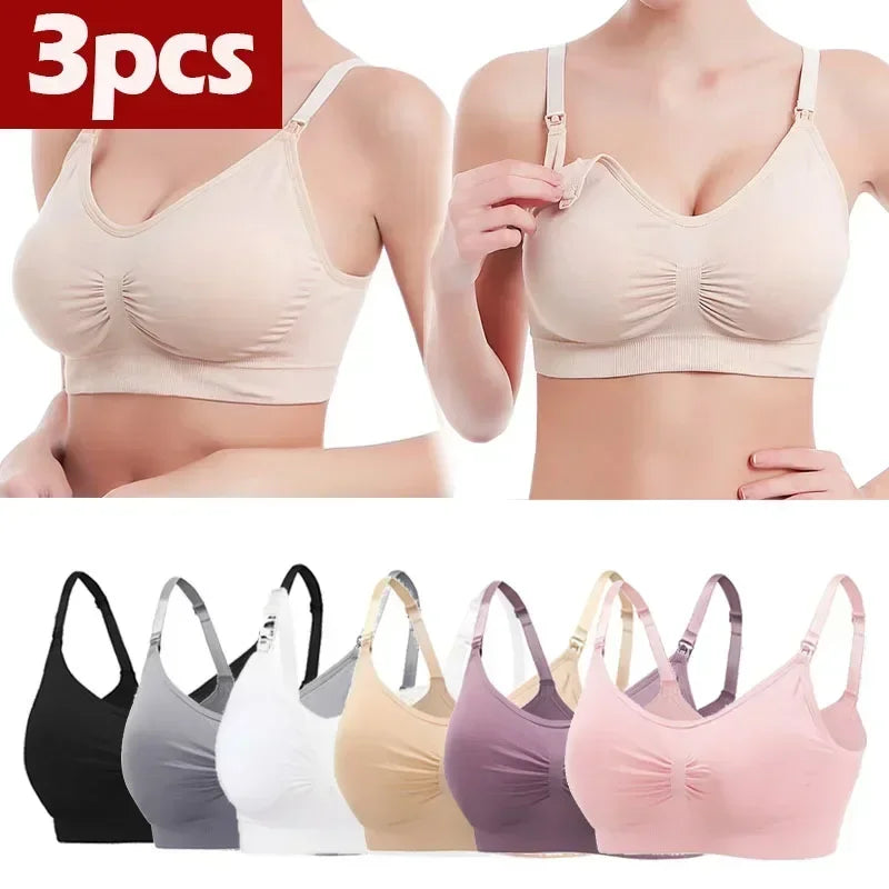 Sutiãs Para Mulheres Lactantes, Sustentação, Praticidade e Conforto Para as Mamães e Seus Bebês., 3 Peças.