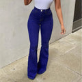 Calça Jeans Feminina Glamlift Jeans de Elevação, Apertadas, Sexy com Boca de Sino Estilo Europeu Americano