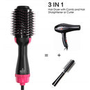 Escova Secadora Hair Genius 3 em 1, Com Pente Soprador Elétrico Para Alisamento e Modelagem de Cabelos.