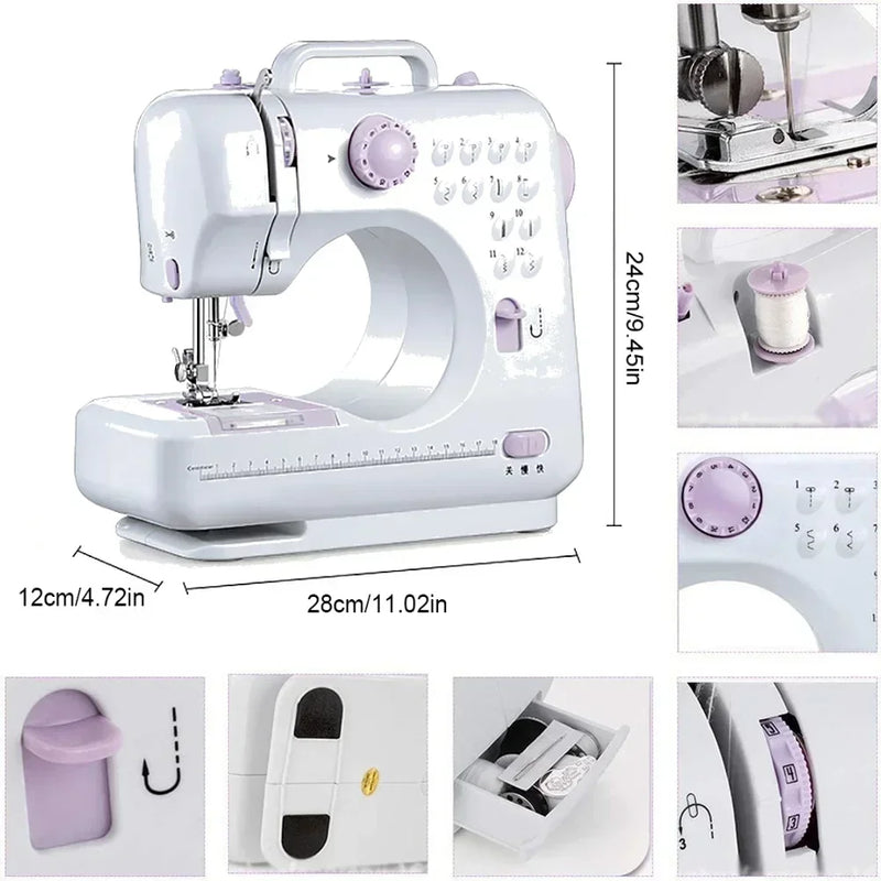 Mini Máquina Portátil de Costura Fácil 505A.