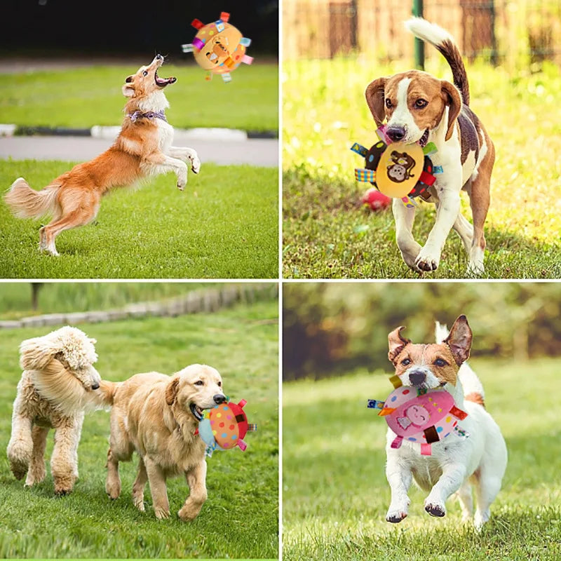 Brinquedo Interativo Para Cães e Gatos, Bola de Pelúcia Mordida Premium.
