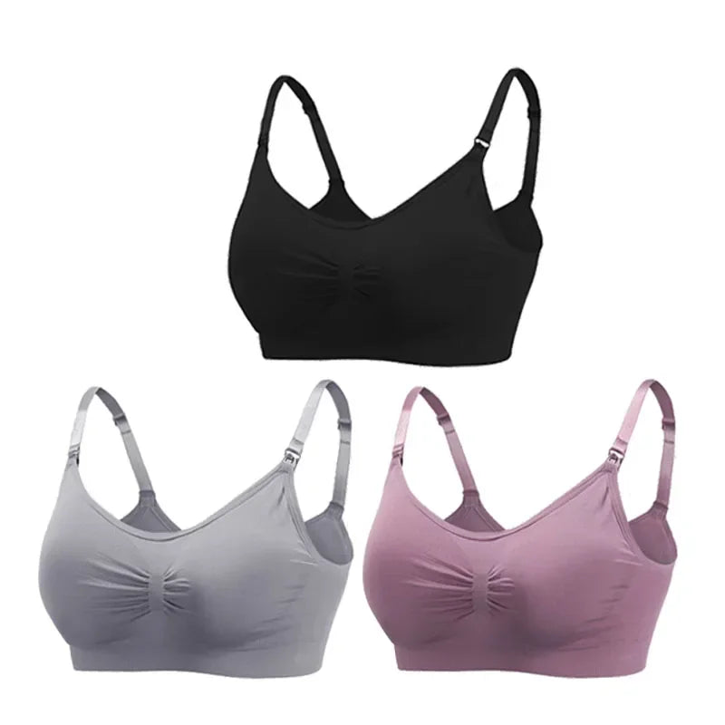 Sutiãs Para Mulheres Lactantes, Sustentação, Praticidade e Conforto Para as Mamães e Seus Bebês., 3 Peças.