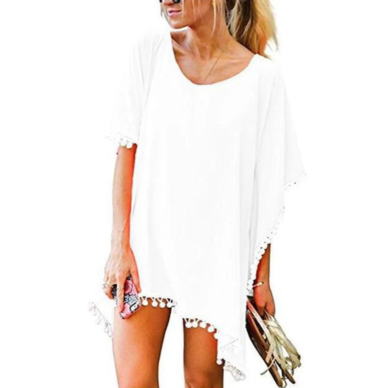Saída de Praia Kaftan Glam Chiffon 2025 – Elegância e Conforto na Praia.
