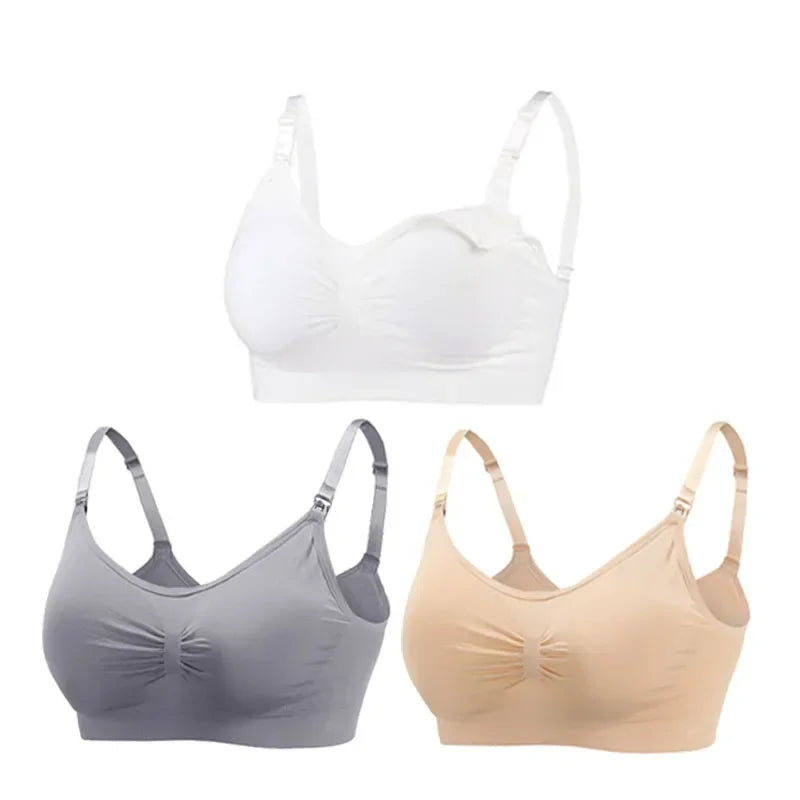 Sutiãs Para Mulheres Lactantes, Sustentação, Praticidade e Conforto Para as Mamães e Seus Bebês., 3 Peças.
