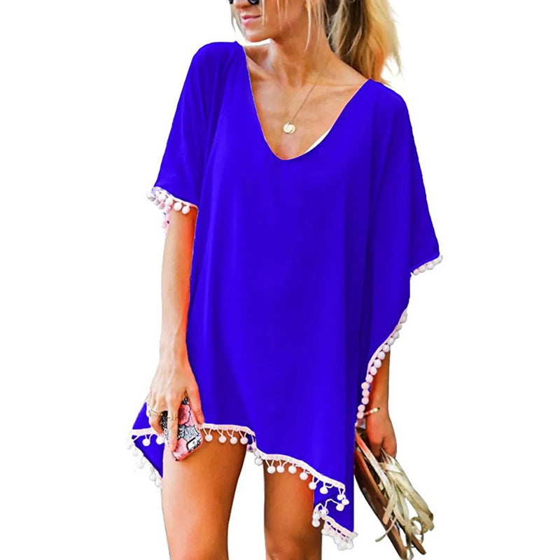 Saída de Praia Kaftan Glam Chiffon 2025 – Elegância e Conforto na Praia.