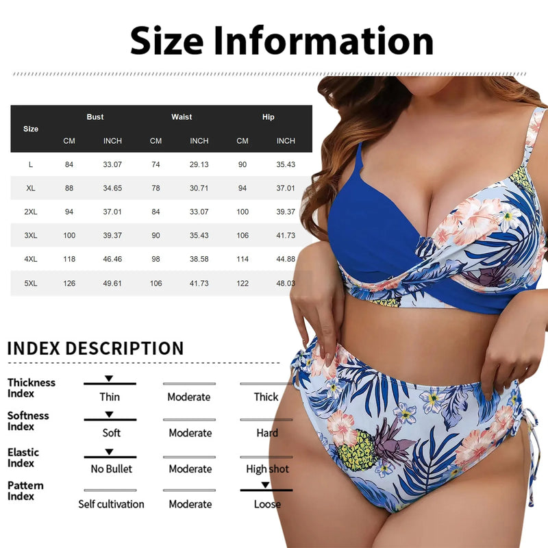 Conjunto Biquíni Estampado Tropical Beach Style Luxe - Moda Verão.