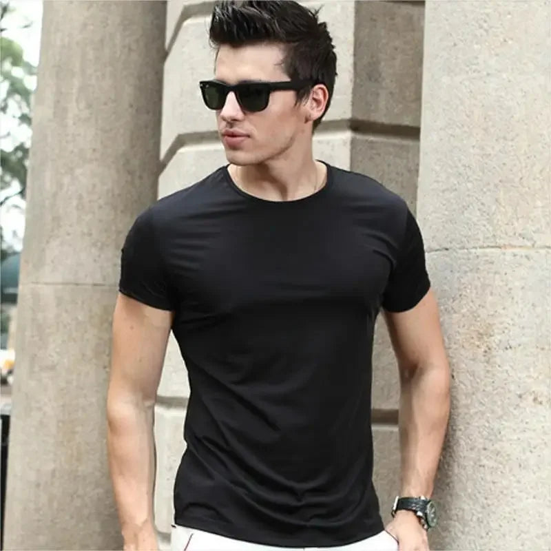 Camiseta Esportiva Masculina de Verão Respirável.