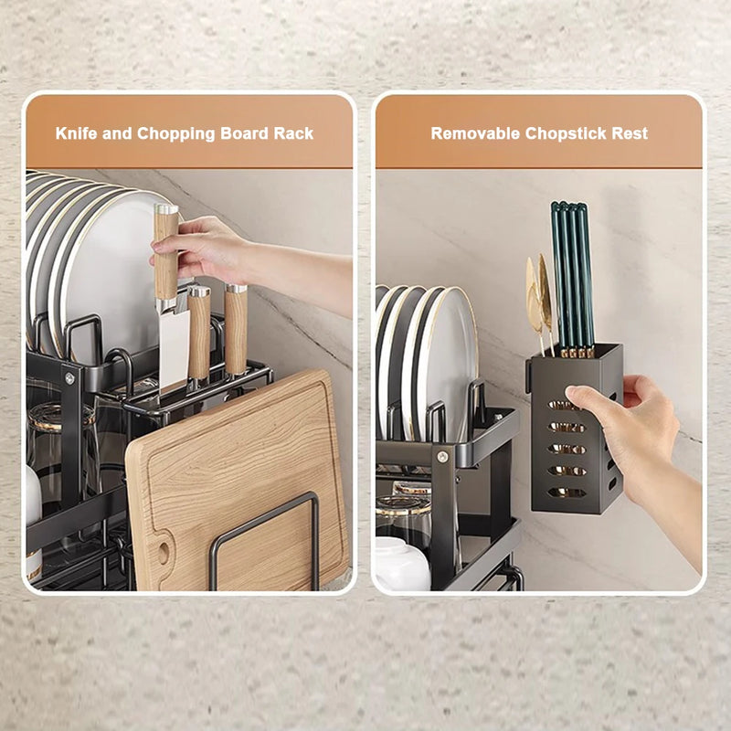 Escorredor de Pratos, Louças, Talheres e Utensílios de  Cozinha - Rack premium DuoDry.