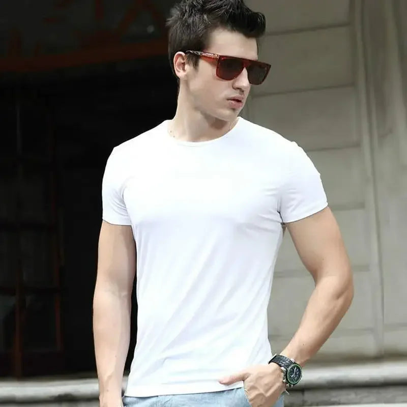 Camiseta Esportiva Masculina de Verão Respirável.