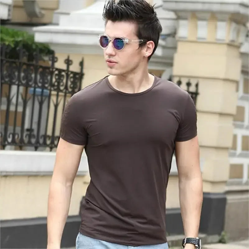 Camiseta Esportiva Masculina de Verão Respirável.