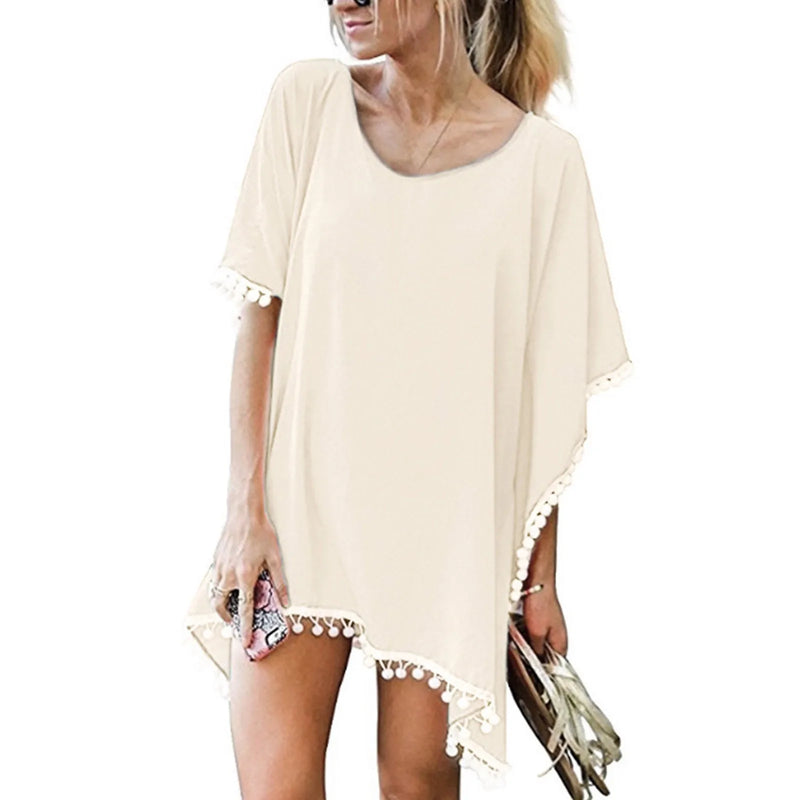 Saída de Praia Kaftan Glam Chiffon 2025 – Elegância e Conforto na Praia.