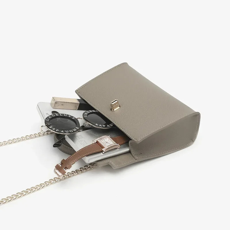 Bolsa de Ombro Único, Corrente de bloqueio, Tira Colo Cruzado, Moda Feminina Atual.