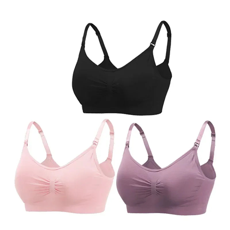 Sutiãs Para Mulheres Lactantes, Sustentação, Praticidade e Conforto Para as Mamães e Seus Bebês., 3 Peças.
