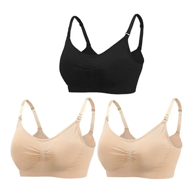 Sutiãs Para Mulheres Lactantes, Sustentação, Praticidade e Conforto Para as Mamães e Seus Bebês., 3 Peças.